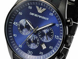  Shop Authentic Emporio Armani Sportivo Chronograph Blue Dial Black Strap Watch For Men - AR5921 - Luxxuri