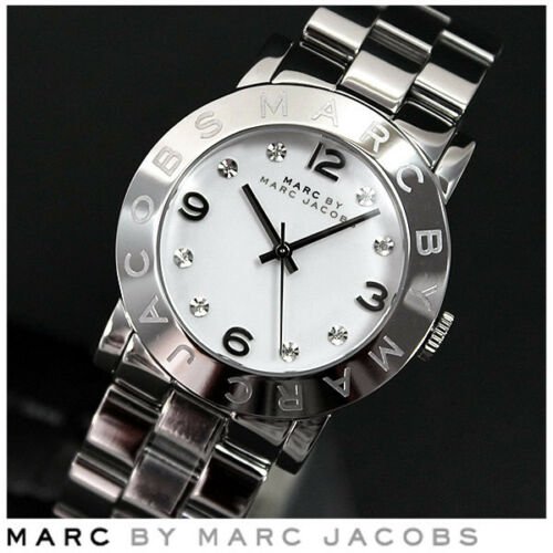  Shop Authentic Marc Jacobs Amy White Dial Silver Steel Strap Watch for Women - MBM3054 - Luxxuri