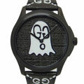  Shop Authentic Gucci G Timeless Ghost Black Dial Black Leather Strap Watch For Men - YA1264018 - Luxxuri