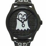  Shop Authentic Gucci G Timeless Ghost Black Dial Black Leather Strap Watch For Men - YA1264018 - Luxxuri