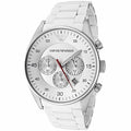  Shop Authentic Emporio Armani Sport Chronograph White Dial White Silicone Strap Watch For Men - AR5859 - Luxxuri