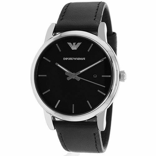  Shop Authentic Emporio Armani Classic Quartz Black Dial Black Leather Strap Watch For Men - AR1865 - Luxxuri