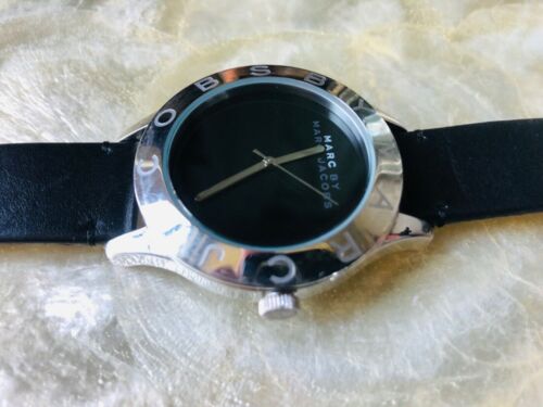  Shop Authentic Marc Jacobs Blade Black Dial Black Leather Strap Watch for Women - MBM1205 - Luxxuri