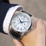  Shop Authentic Citizen Eco Drive Silver Dial Black Leather Strap Watch For Men - AO9000-06B - Luxxuri