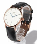  Shop Authentic Daniel Wellington Dapper Reading White Dial Black Leather Strap Watch For Women - DW00100118 - Luxxuri