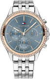  Shop Authentic Tommy Hilfiger Ari Diamonds Blue Dial Silver Steel Strap Watch for Women - 1781976 - Luxxuri