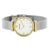  Shop Authentic Emporio Armani Gianni T Bar Mother of Pearl Dial Silver Mesh Bracelet Watch For Women - AR2068 - Luxxuri