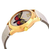  Shop Authentic Gucci G Timeless Butterfly White Dial White Leather Strap Watch For Women - YA1264062 - Luxxuri