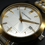  Shop Authentic Burberry Heritage White Dial Two Tone Stainless Steel Strap Watch for Men - BU1358 - Luxxuri