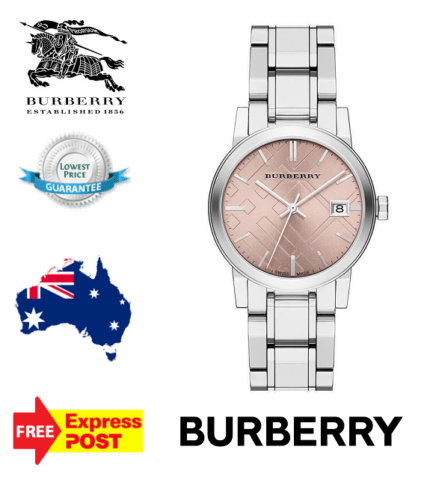  Shop Authentic Burberry The City Pink Dial Silver Steel Strap Watch for Women - BU9124 - Luxxuri