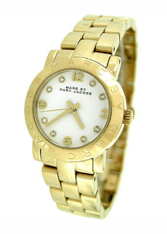  Shop Authentic Marc Jacobs Mini Amy White Dial Gold Steel Strap Watch for Women - MBM3057 - Luxxuri