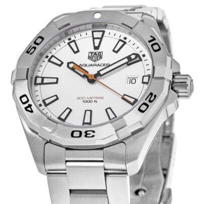  Shop Authentic Tag Heuer Aquaracer Quartz White Dial Silver Steel Strap Watch for Men - WBD1111.BA0928 - Luxxuri