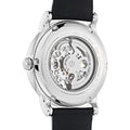 Shop Authentic Emporio Armani Meccanico Silver Skeleton Dial Black Leather Watch For Men - AR1997 - Luxxuri
