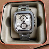  Shop Authentic Fossil Inscription Multifunction Silver Dial Grey Steel Strap Watch for Men - BQ2657 - Luxxuri