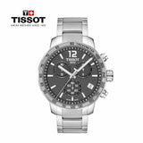  Shop Authentic Tissot Quickster Chronograph Black Dial Silver Steel Strap Watch For Men - T095.417.11.067.00 - Luxxuri