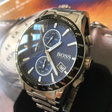  Shop Authentic Hugo Boss Rafale Quartz Blue Dial Silver Steel Strap Watch for Men - 1513510 - Luxxuri