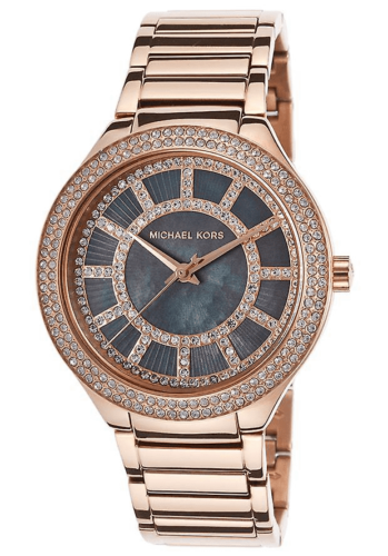 Michael Kors Kerry Black Mother of Pearl Dial Rose Gold Dial Watch for Women - MK3397