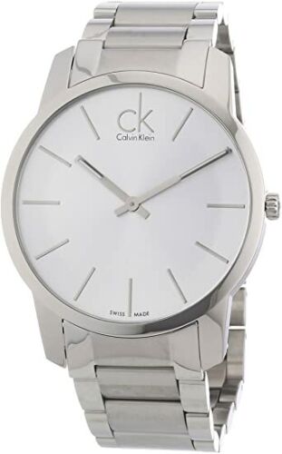  Shop Authentic Calvin Klein City Silver Dial Silver Steel Strap Watch for Men - K2G21126 - Luxxuri