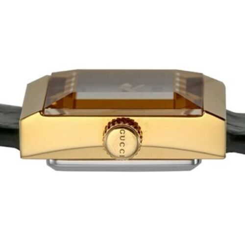  Shop Authentic Gucci G Frame Double Mother of Pearl Dial Green Leather Strap Watch For Women - YA128525 - Luxxuri