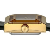  Shop Authentic Gucci G Frame Double Mother of Pearl Dial Green Leather Strap Watch For Women - YA128525 - Luxxuri