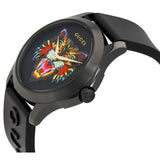  Shop Authentic Gucci G Timeless Cat Motif Black Dial Black Leather Strap Unisex Watch - YA1264021 - Luxxuri