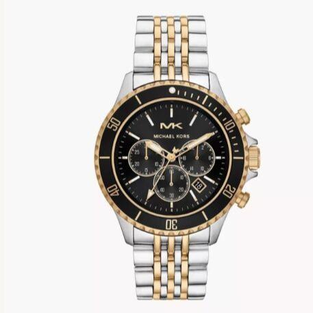  Shop Authentic Michael Kors Bayville Chronograph Black Dial Two Tone Steel Strap Watch For Women - MK8872 - Luxxuri
