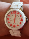  Shop Authentic Marc Jacobs Pelly White Dial White Silicone Strap Watch for Women - MBM2588 - Luxxuri