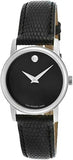  Shop Authentic Movado Museum Black Dial Black Leather Strap Watch For Women - 2100004 - Luxxuri