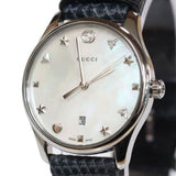  Shop Authentic Gucci G-Timeless Signature Mother of Pearl Star Dial Blue Watch For Women - YA126588 - Luxxuri