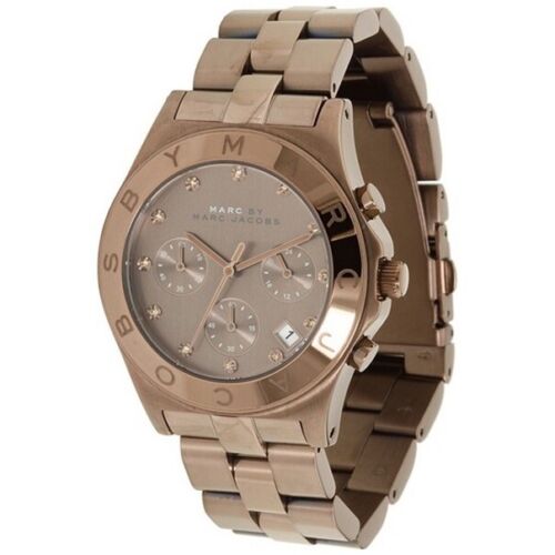  Shop Authentic Marc Jacobs Blade Chronograph Brown Dial Brown Steel Strap Watch for Women - MBM3121 - Luxxuri