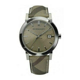  Shop Authentic Burberry The City Beige Dial Chequered Brown Leather Strap Watch for Women - BU9029 - Luxxuri
