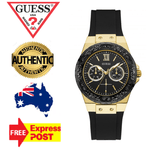  Shop Authentic Guess Black Dial Black Rubber Strap Watch For Women - W1053L7 - Luxxuri