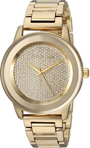 Michael Kors Kinley Gold Dial Gold Steel Strap Watch for Women - MK6209