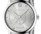  Shop Authentic Gucci G Timeless Silver Dial Silver Steel Strap Watch For Women - YA1264095 - Luxxuri