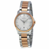  Shop Authentic Gucci G Timeless Silver Dial Two Tone Steel Strap Watch For Women - YA126528 - Luxxuri