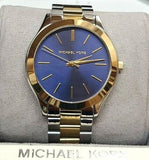  Shop Authentic Michael Kors Slim Runway Blue Dial Two Tone Steel Strap Watch for Women - MK3479 - Luxxuri
