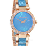  Shop Authentic Michael Kors Parker Blue Mother of Pearl Dial Two Tone Steel Strap  Watch for Women - MK6491 - Luxxuri