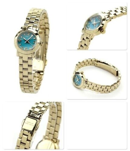  Shop Authentic Marc Jacobs Amy Dinky Blue Dial Gold Steel Strap Watch for Women - MBM3229 - Luxxuri