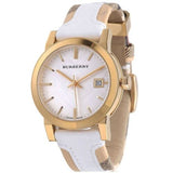  Shop Authentic Burberry The City White Dial White Leather Strap Watch for Women - BU9110 - Luxxuri