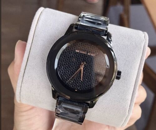  Shop Authentic Michael Kors Kinley Silver Dial Black Steel Strap Watch for Women - MK5999 - Luxxuri