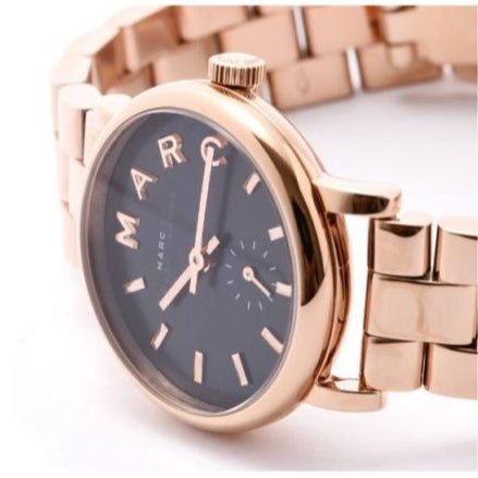  Shop Authentic Marc Jacobs Baker Navy Blue Dial Rose Gold Steel Strap Watch for Women - MBM3332 - Luxxuri