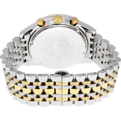  Shop Authentic Emporio Armani Tazio Chronograph Blue Dial Two Tone Stainless Steel Watch For Men - AR6088 - Luxxuri