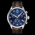  Shop Authentic Tissot Chrono XL Classic Blue Dial Brown Leather Strap Watch For Men - T116.617.16.047.00 - Luxxuri