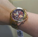  Shop Authentic Marc Jacobs Rock Chronograph Mother of Pearl Red Dial Rose Gold Steel Strap Unisex Watch - MBM3251 - Luxxuri