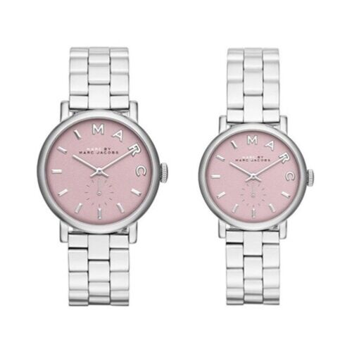  Shop Authentic Marc Jacobs Baker Pink Dial Silver Steel Strap Watch for Women - MBM3283 - Luxxuri