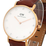  Shop Authentic Daniel Wellington Classy St Mawes White Dial Brown Leather Strap Watch For Women - DW00100075 - Luxxuri