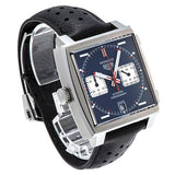  Shop Authentic Tag Heuer Monaco Automatic Chronograph Blue Dial Black Leather Strap Watch for Men - CAW211P.FC6356 - Luxxuri