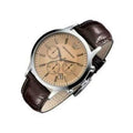  Shop Authentic Emporio Armani Classic Chronograph Beige Dial Brown Leather Strap Watch For Men - AR2433 - Luxxuri