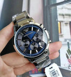  Shop Authentic Emporio Armani Renato Chronograph Blue Dial Silver Steel Strap Watch For Men - AR2448 - Luxxuri