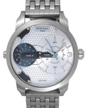  Shop Authentic Diesel Mini Daddy Dual Time Silver Dial Stainless Steel Watch For Men - DZ7305 - Luxxuri